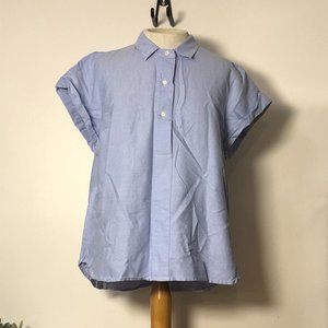 J.crew Factory cap sleeve collar soft linen